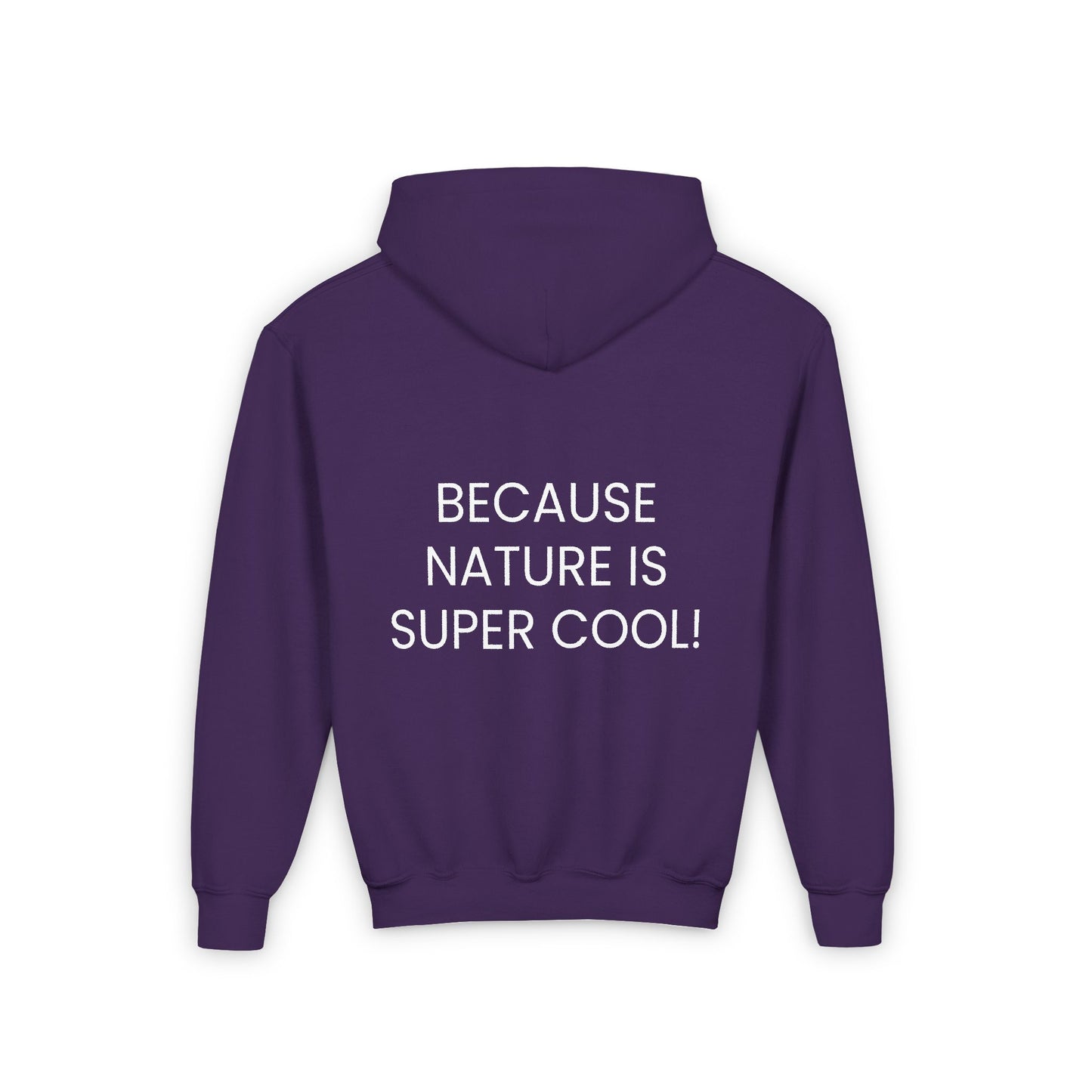 Youth Heavy Blend Hooded Sweatshirt - "Because Nature is Super Cool"