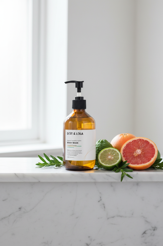 Revive Body Wash lifestyle flat lay