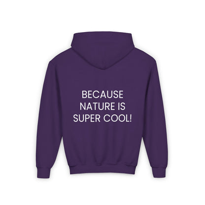 Youth Heavy Blend Hooded Sweatshirt - "Because Nature is Super Cool"