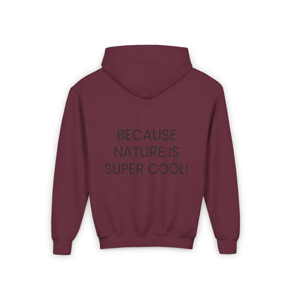 Youth Heavy Blend Hooded Sweatshirt - "Because Nature is Super Cool"