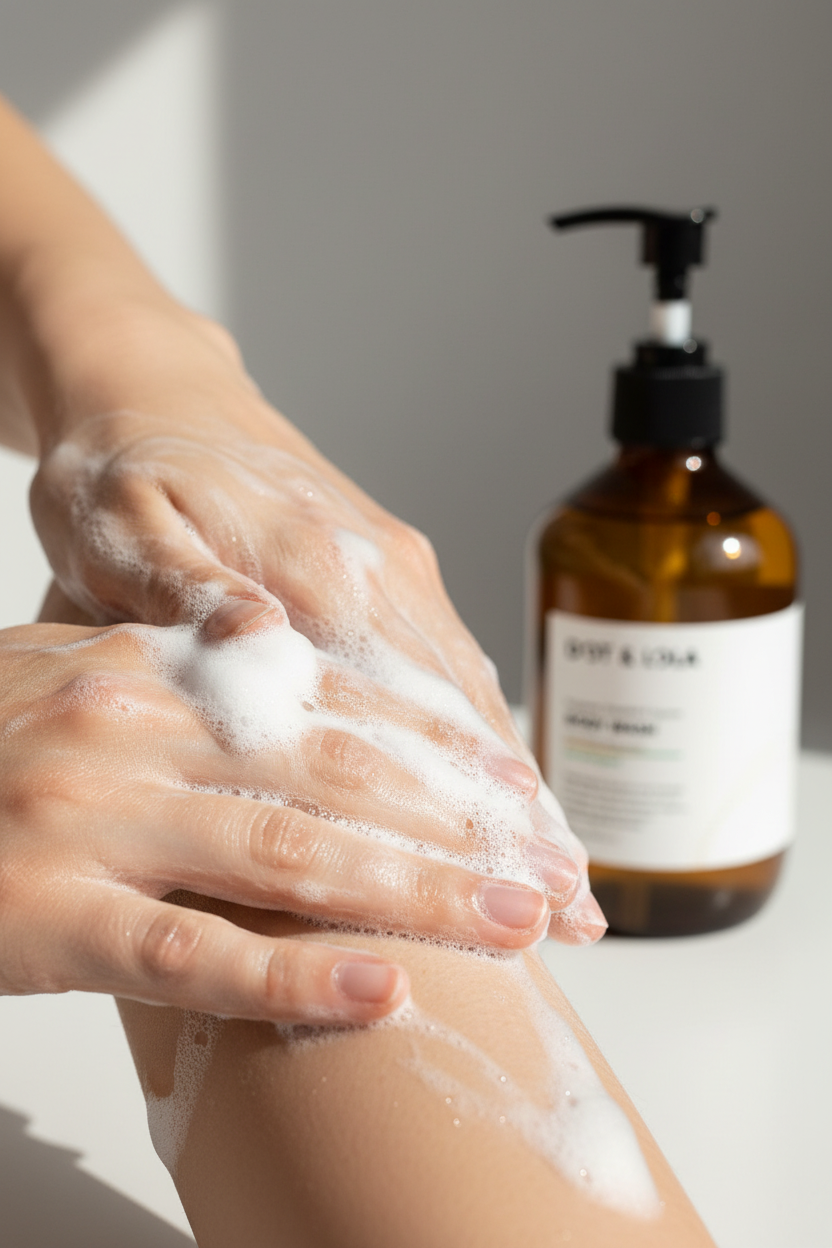 Revive Body Wash hands lather